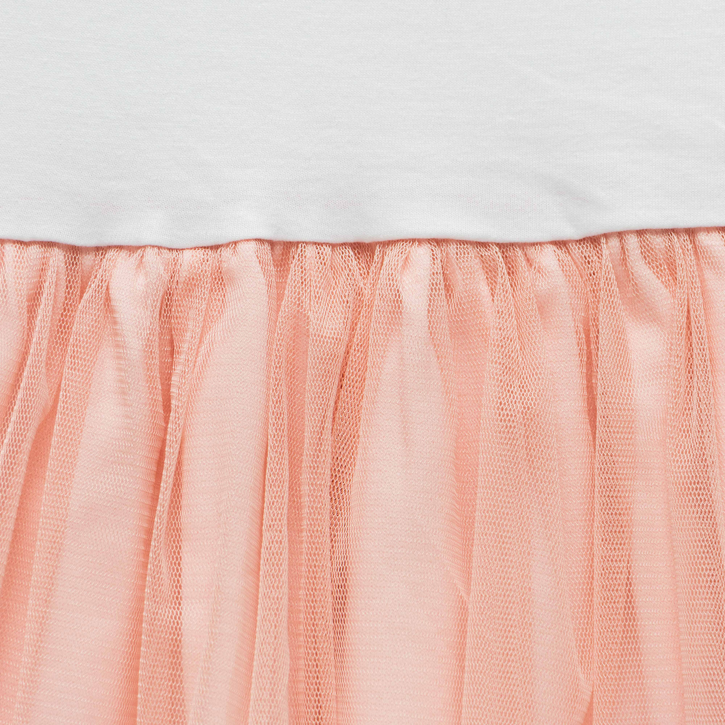 Elegant Peach Butterfly Tulle Flair Dress for Toddler