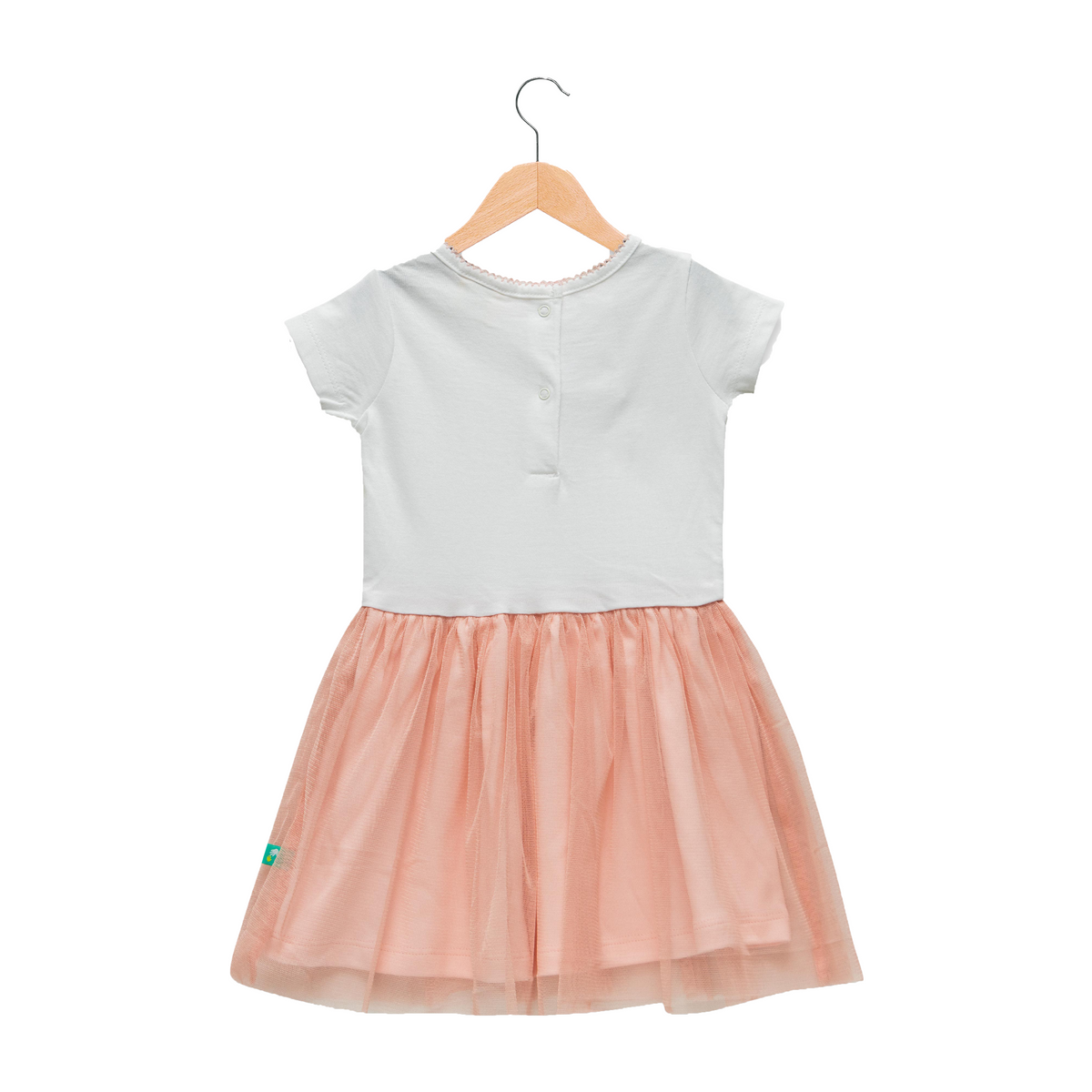 Elegant Peach Butterfly Tulle Flair Dress for Toddler