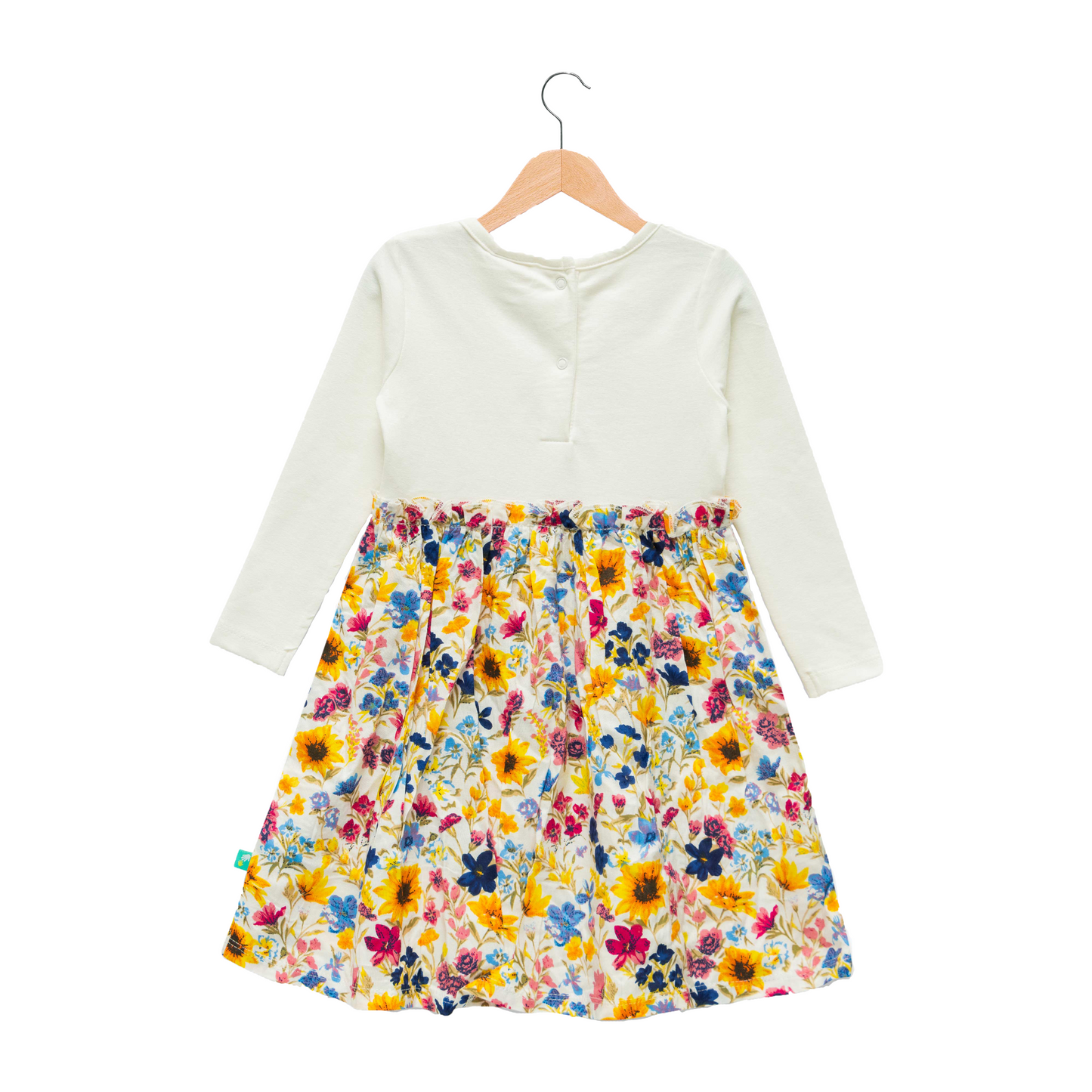 Charming Floral Full Sleeve Flair Dress for Toddler