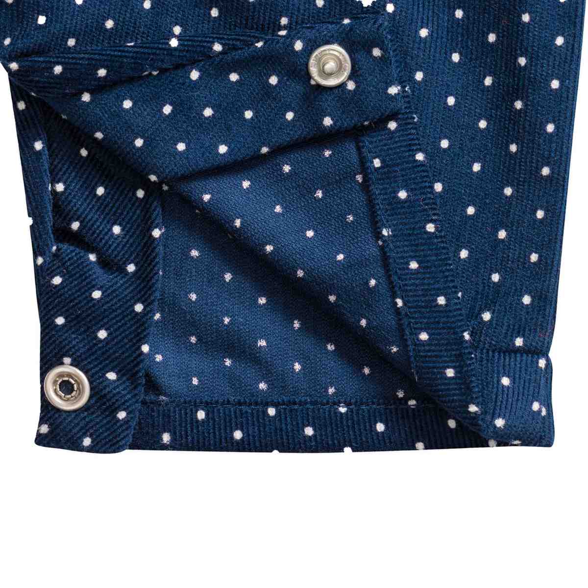 Full Sleeve Polka Dot Overall Set for Toddlers - Navy