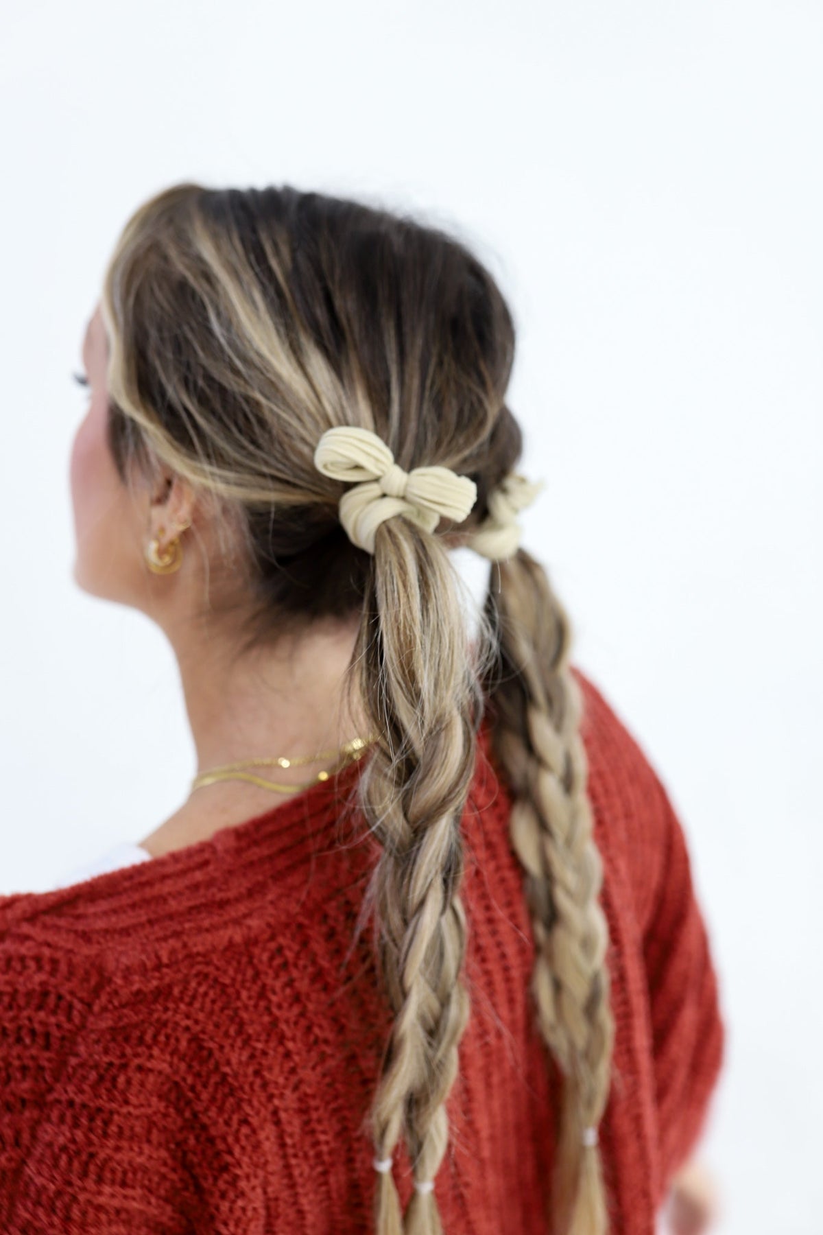 BOW SLICK BACK PONYTAILS (PACK OF 3)
