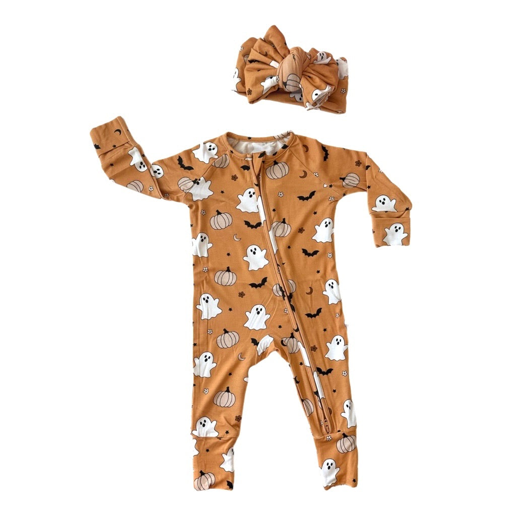 SPOOKY SLUMBER ZIP UP BAMBOO JAMMIE