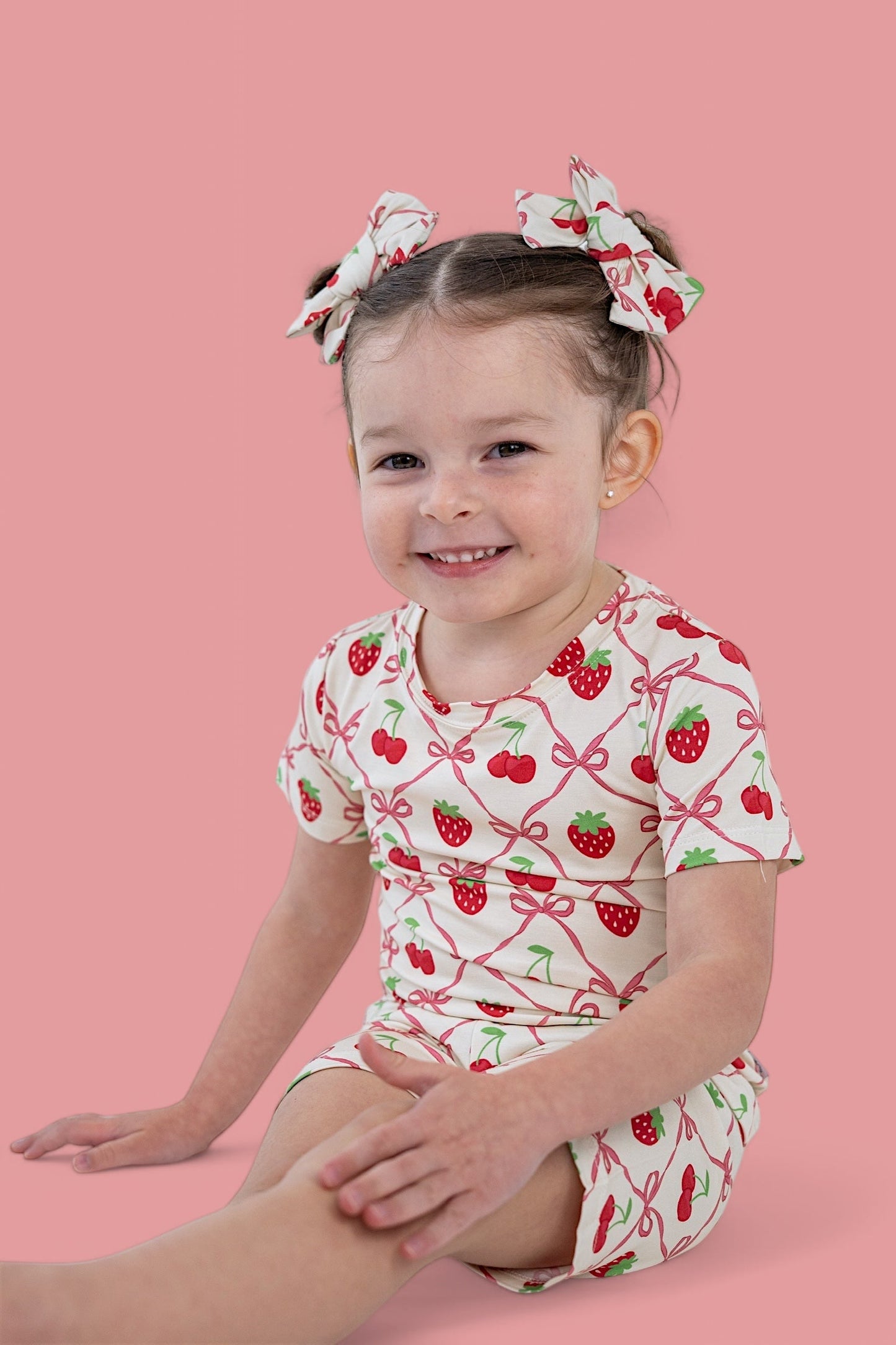 CHERRY BOW BERRY DREAM BOW HAIR CLIPS