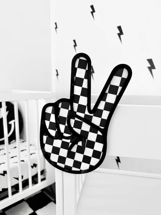Checkered peace | wall sign