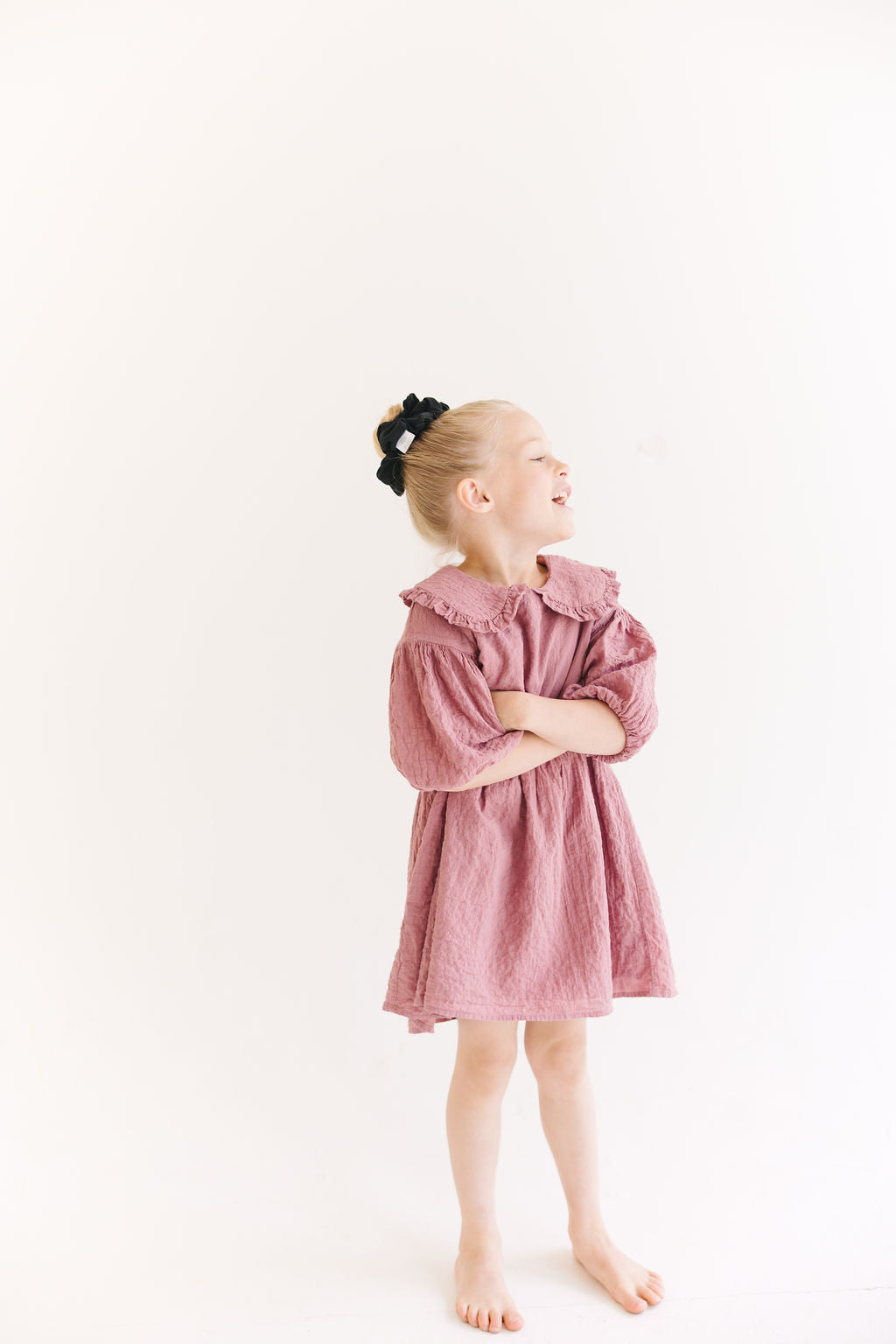 Blue Solid Oversized Scrunchy