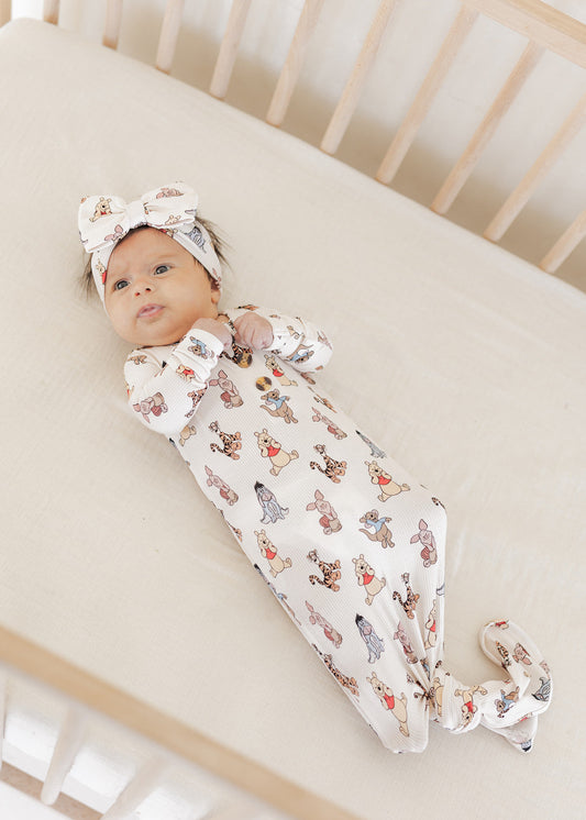 Pooh (Ribbed) | Bamboo Knotted Gown