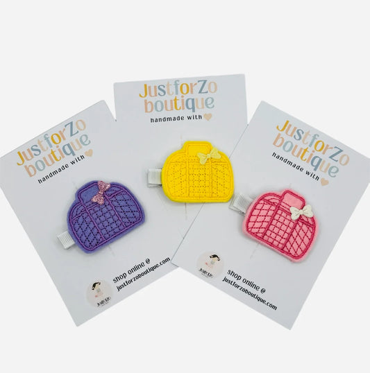 Retro Jelly Bag Feltie Hair Clip