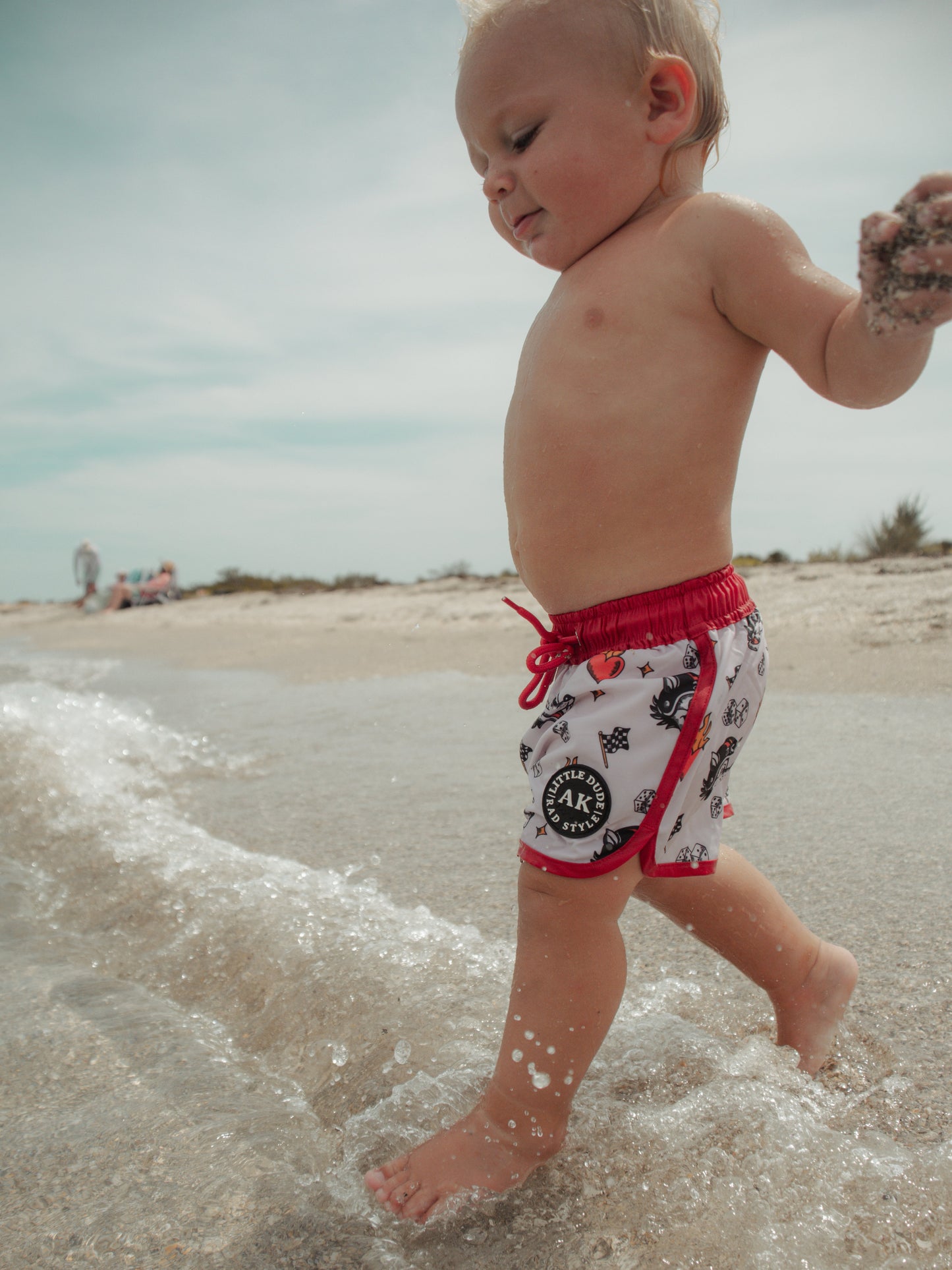All gas retro hybrid swim shorts