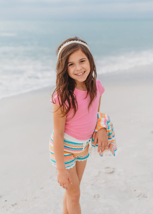 Prism Pink Flutter Sleeve Layering shirt