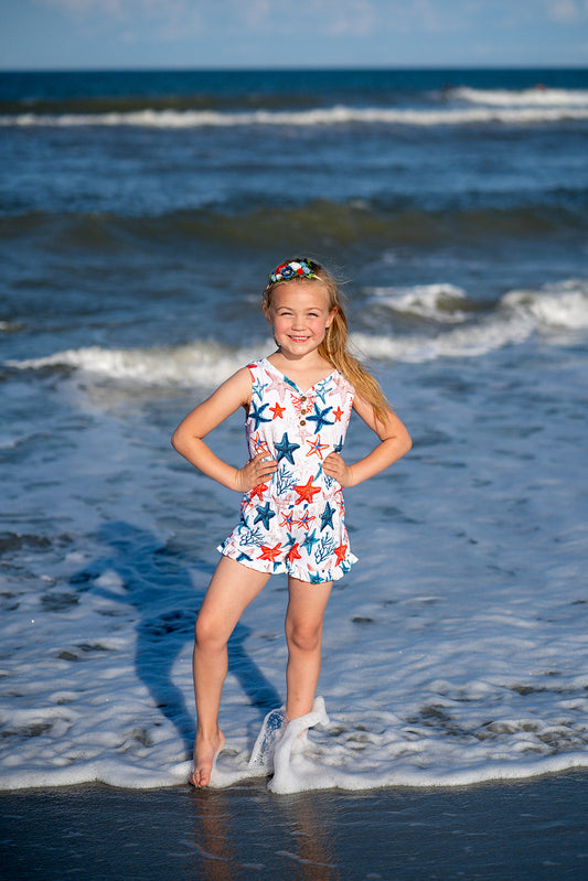 Star-Spangled Starfish Tank and Ruffle Shorts Set