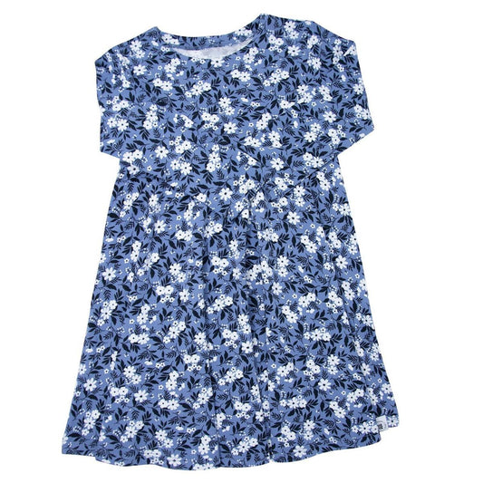 Swirly Girl Dress - Vintage Floral Blue