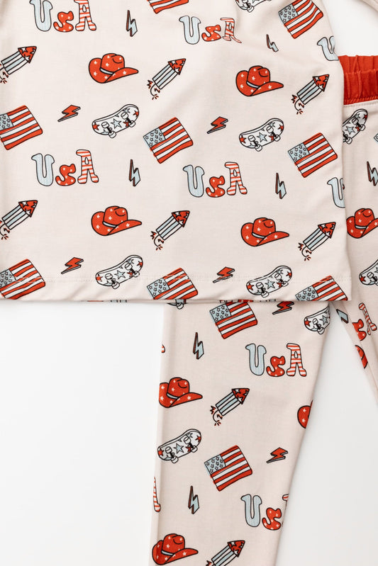 USA Retro—Zipper AK DREAMERS PJS KIU COLLAB