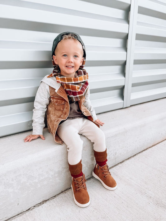 Maroon boot sock