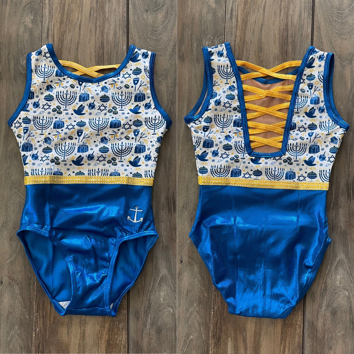 Hanukkah Chanukah Festival Strappy Leotard