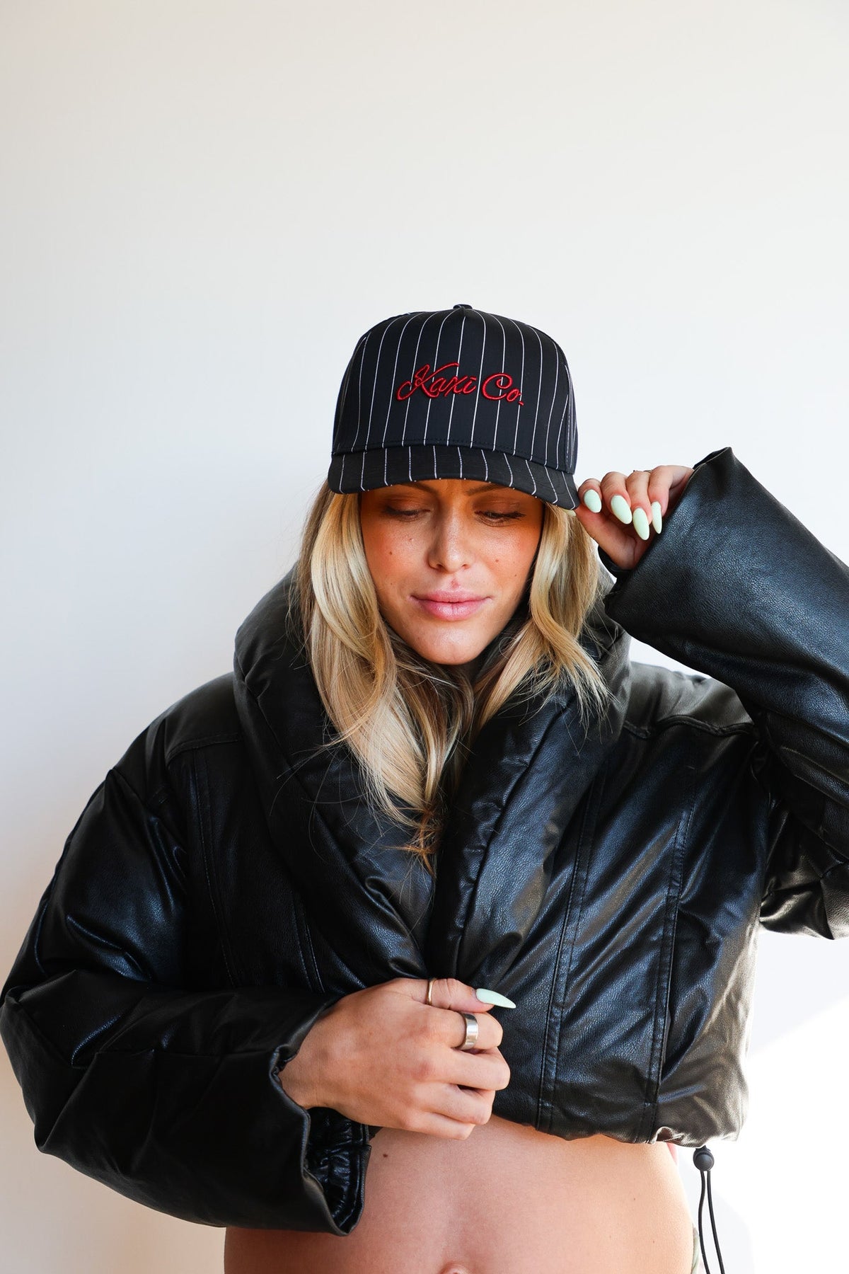 KAXI CO. PIN STRIPED TRUCKER HAT