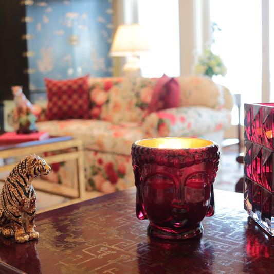 Elizabeth II | 24K Gold Ruby Red Glass Buddha Royale