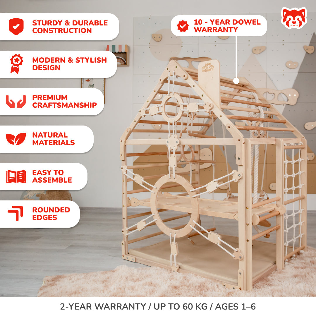 Wooden Climbing Playhouse