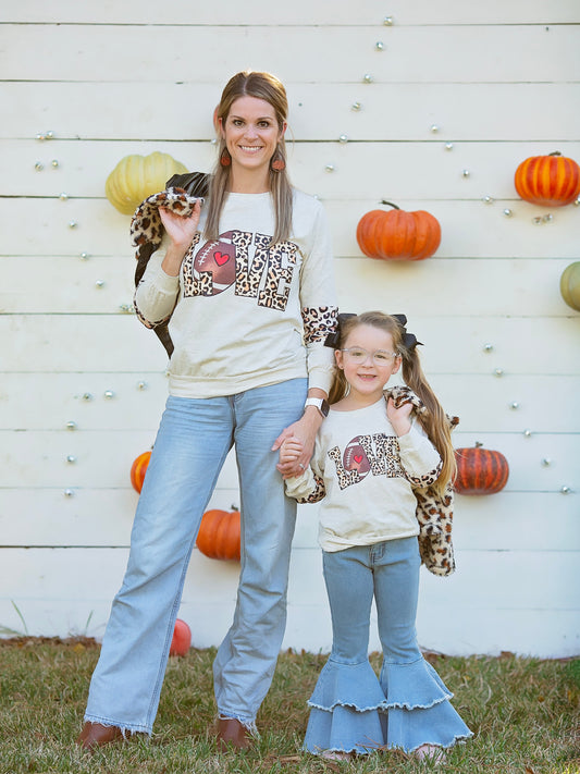 Mom & Me Football LOVE Top