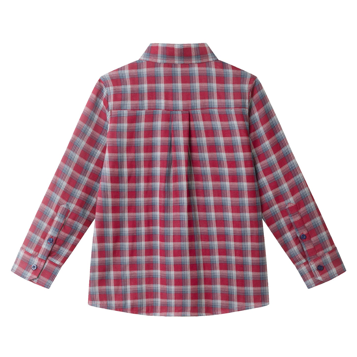 Kids Double-Faced Buttondown | Red Plaid