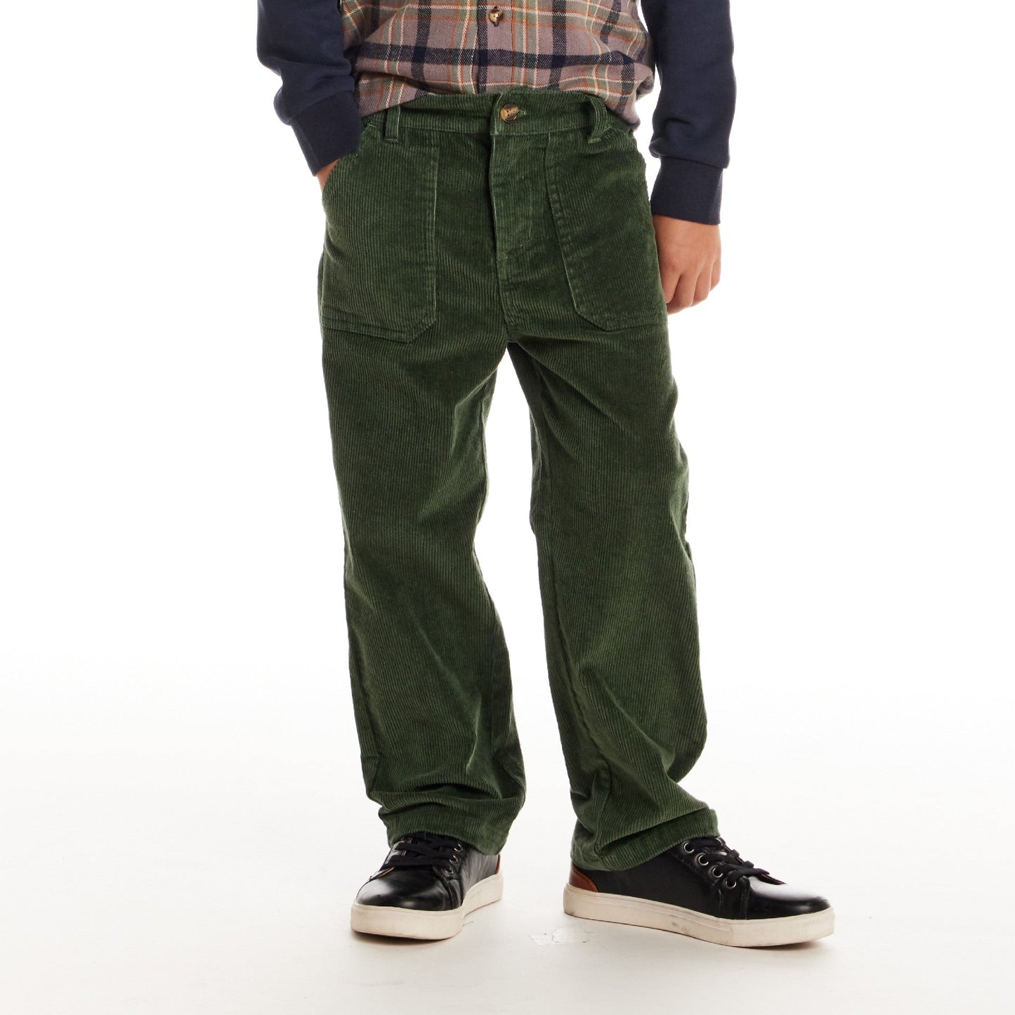 Kids Wide Leg Corduroy Pants | Green
