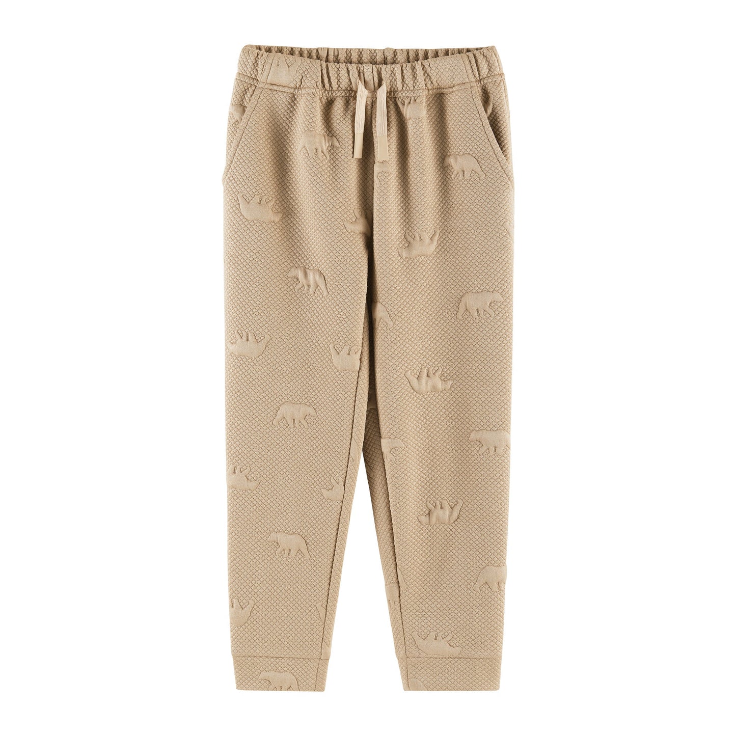 Kids Embossed Lounge Set | Taupe Bear