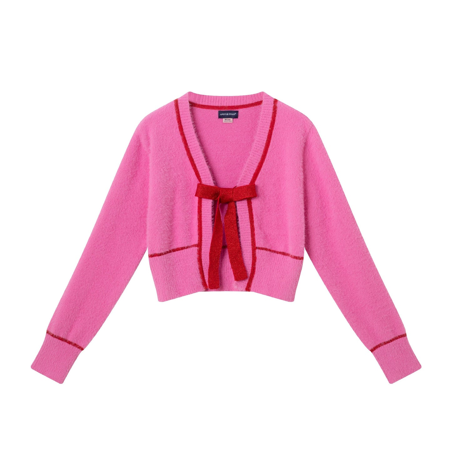 Big Kids Cardigan Sweater with Bow | Pink Eyelash