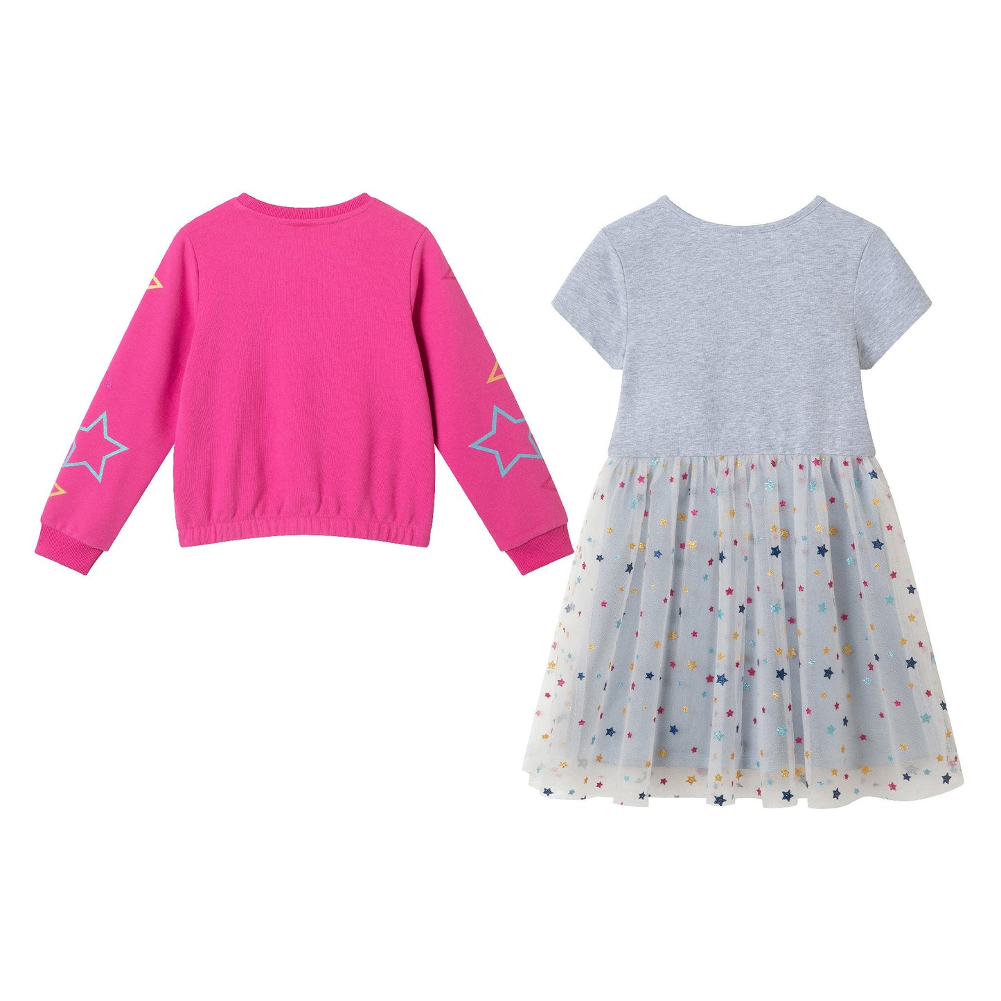 Kids Sweatshirt & Dress Set | Pink Star