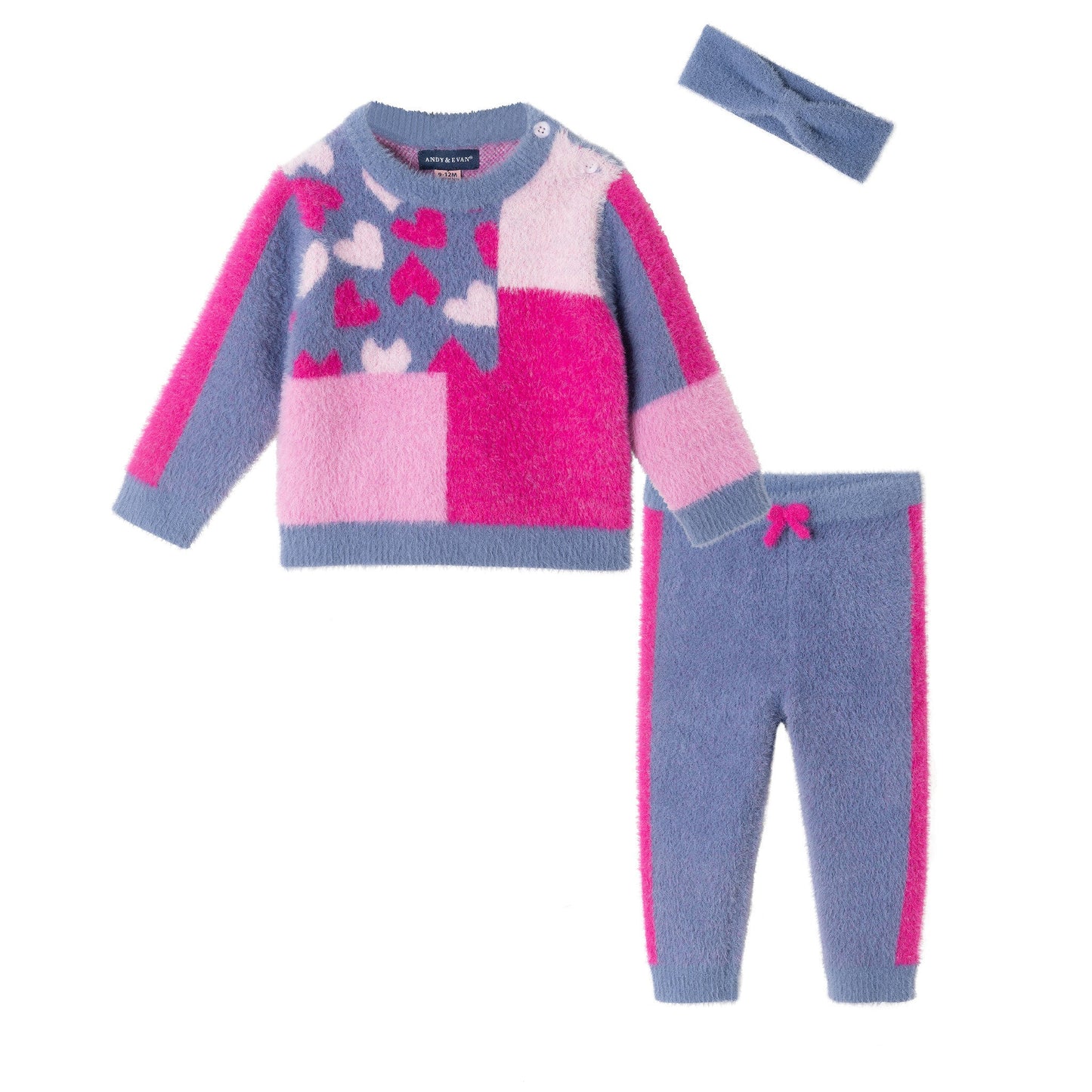 Infant Sweater & Legging Set | Pink Hearts