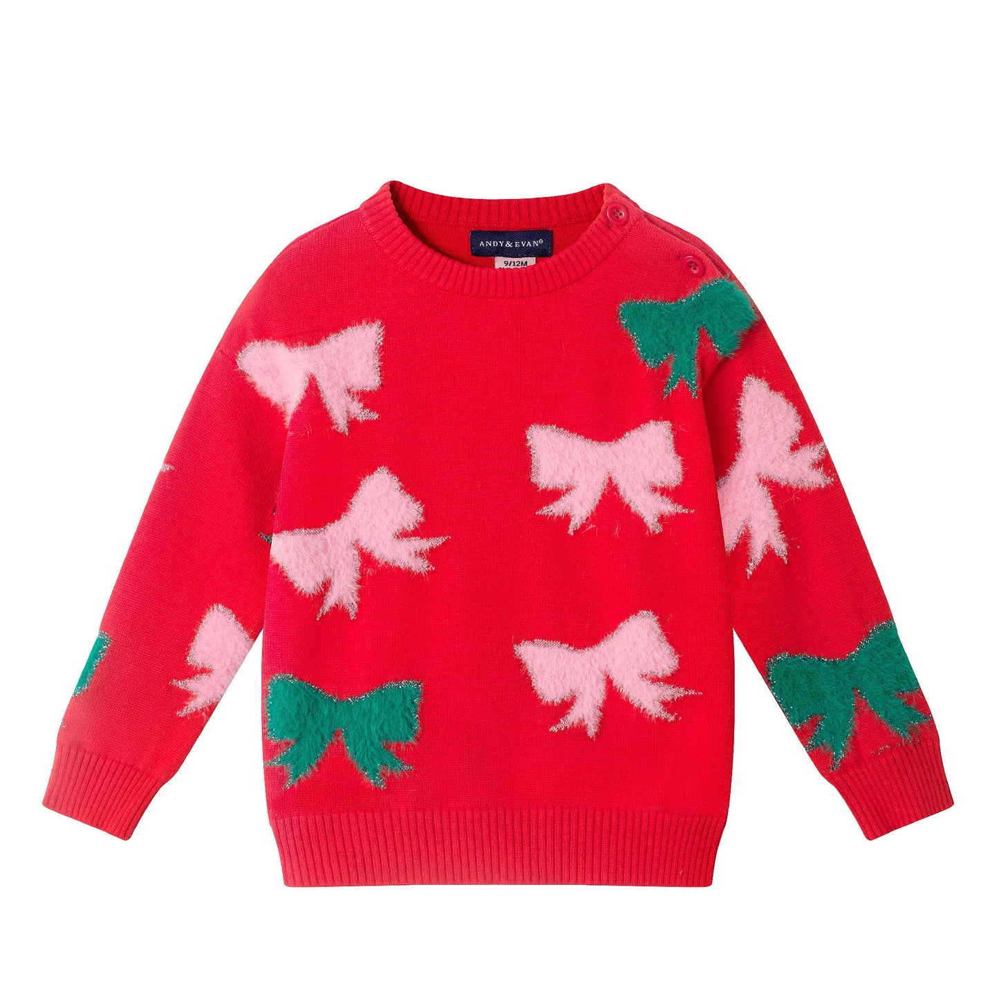 Infant 3-Piece Sweater Set | Red Bows