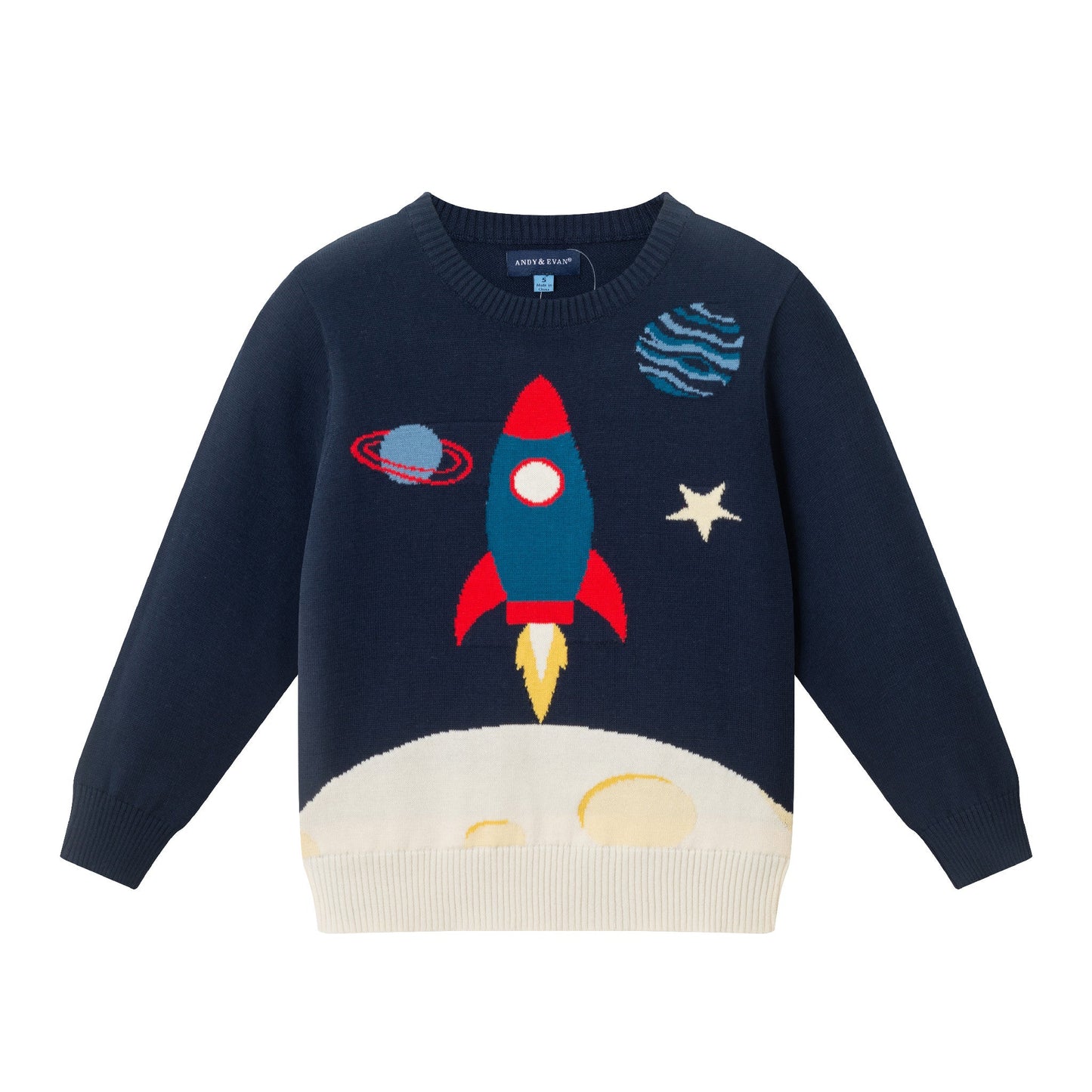 Kids Graphic Sweater | Rocket Ship