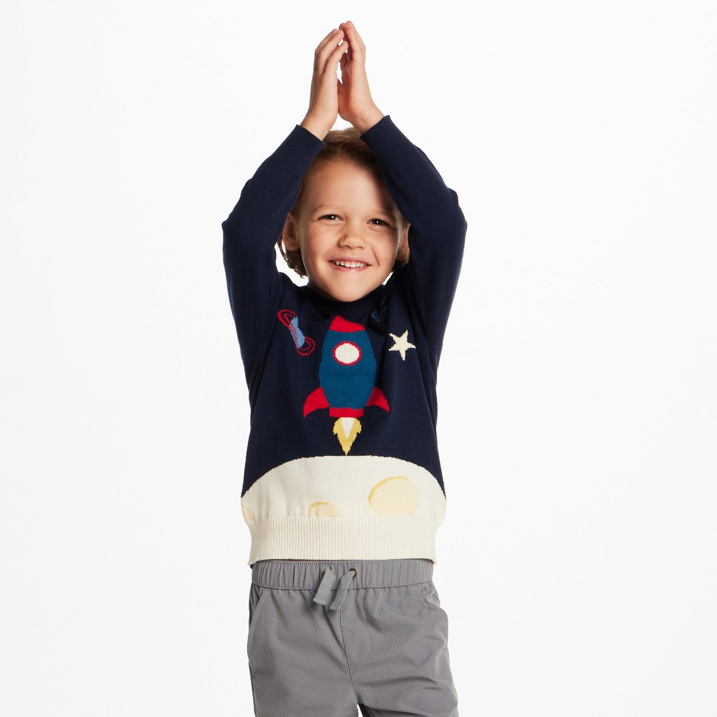 Kids Graphic Sweater | Rocket Ship
