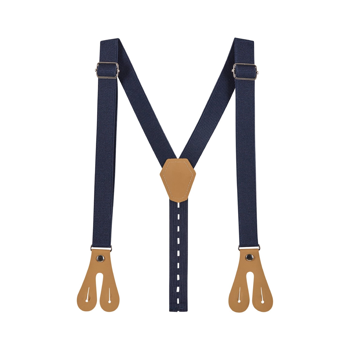 Infant Buttondown Suspenders Set | Navy Gingham