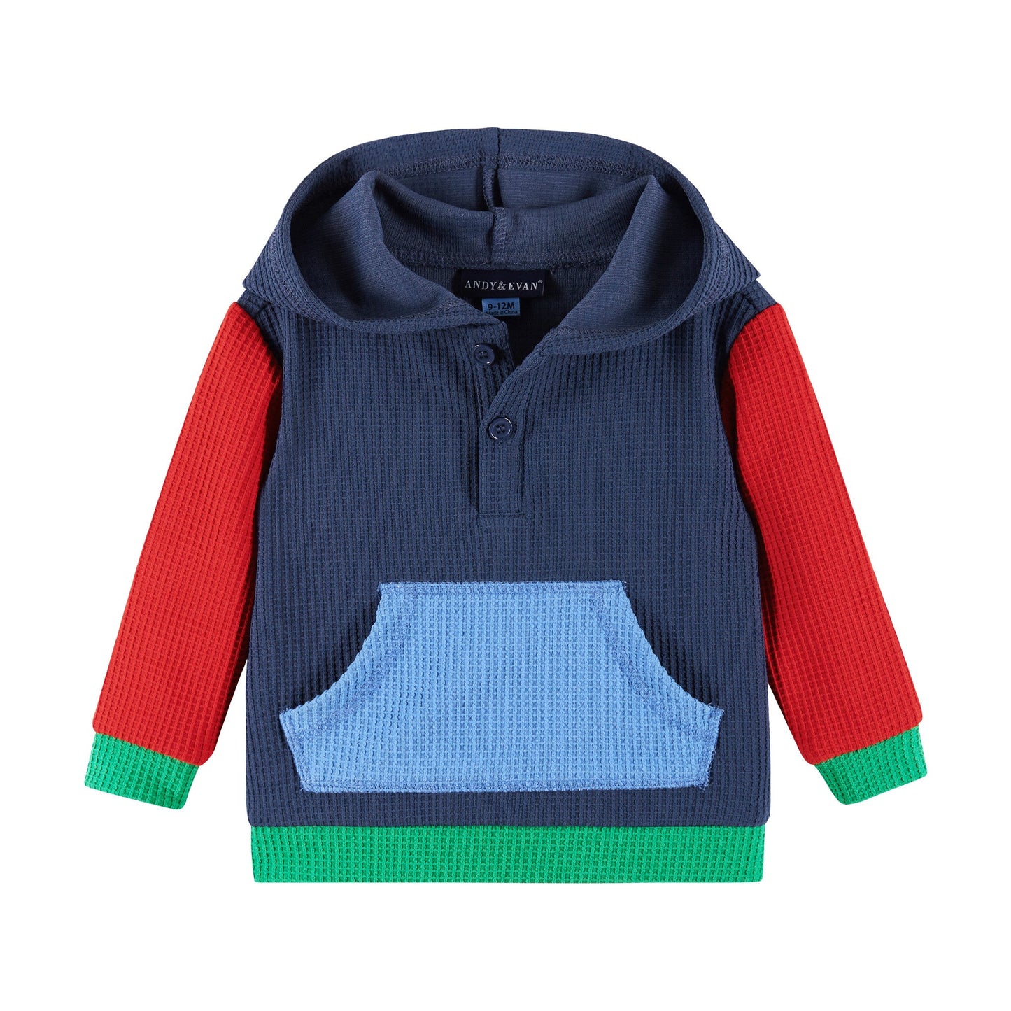 Infant Hooded Lounge Set | Navy Waffle