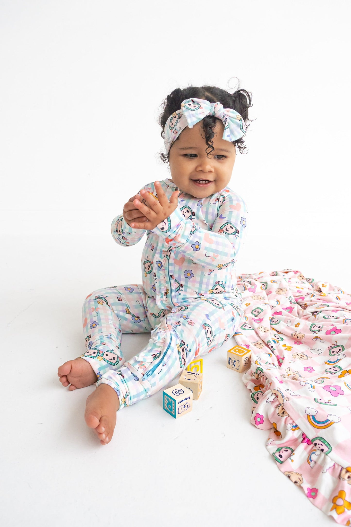 Dream Big Little Co x CoComelon SPRINGTIME MELON DREAM RUFFLE ROMPER