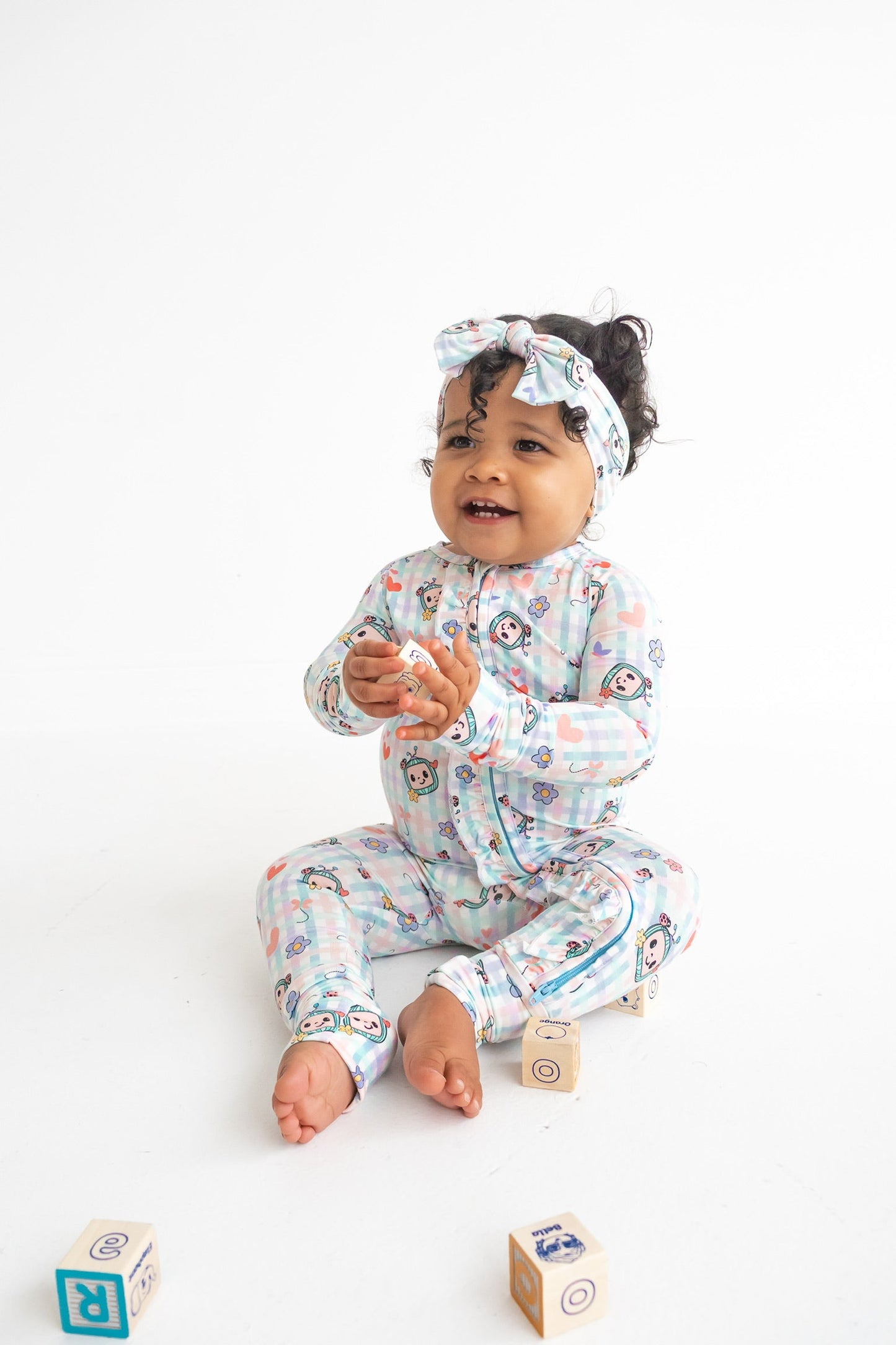 Dream Big Little Co x CoComelon SPRINGTIME MELON DREAM RUFFLE ROMPER