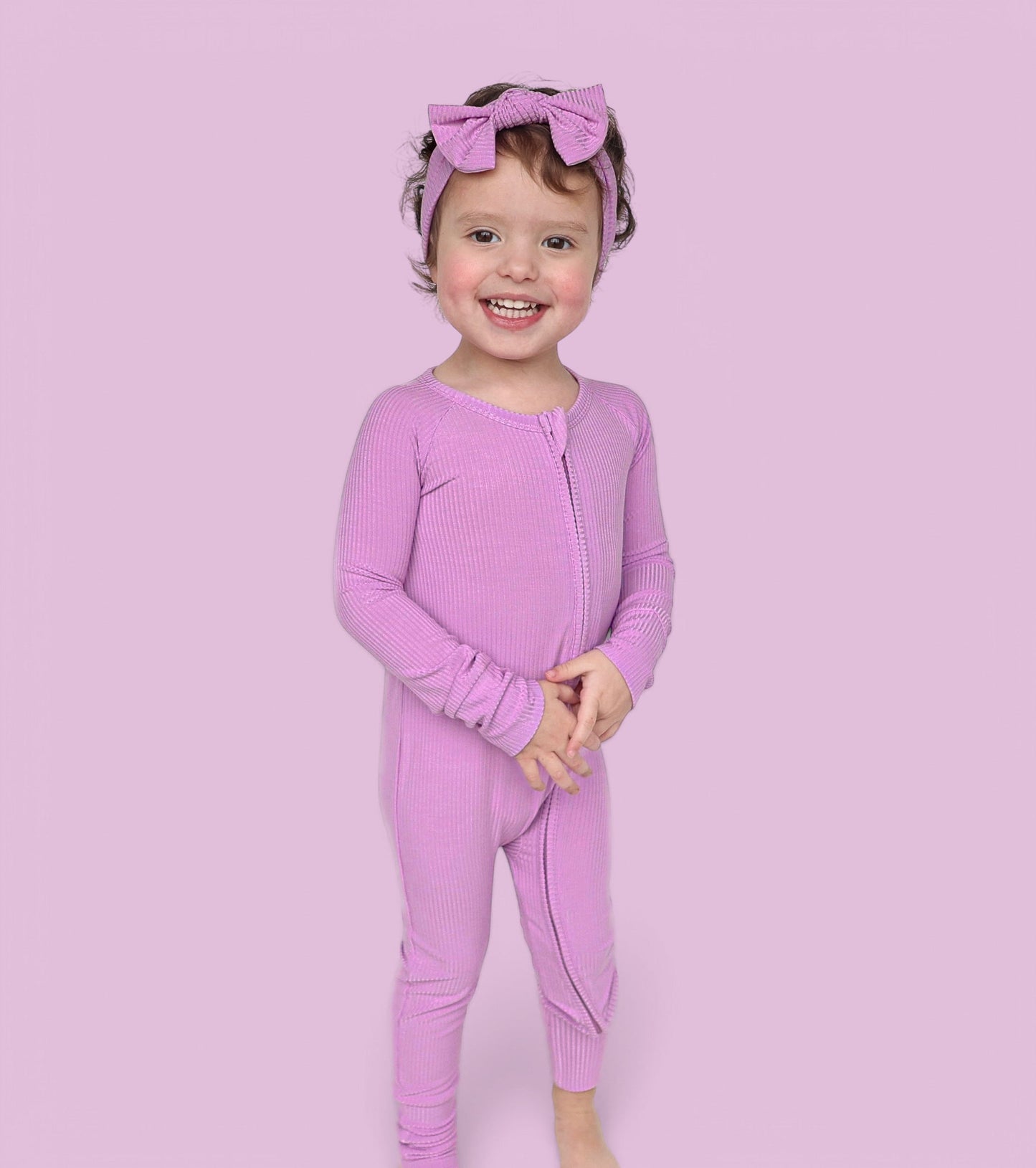 FOREVER LILAC RIB DREAM ROMPER