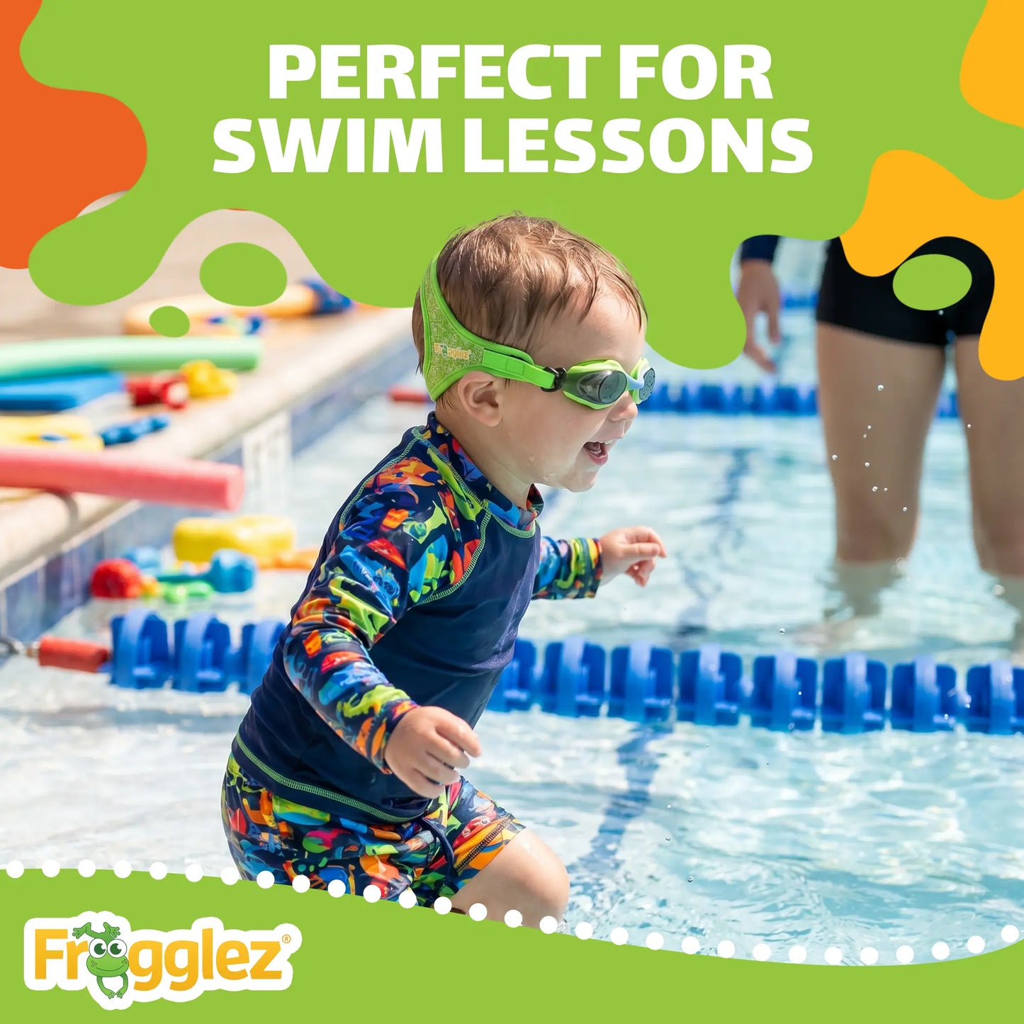 Green Frogz Kids Swim Goggles