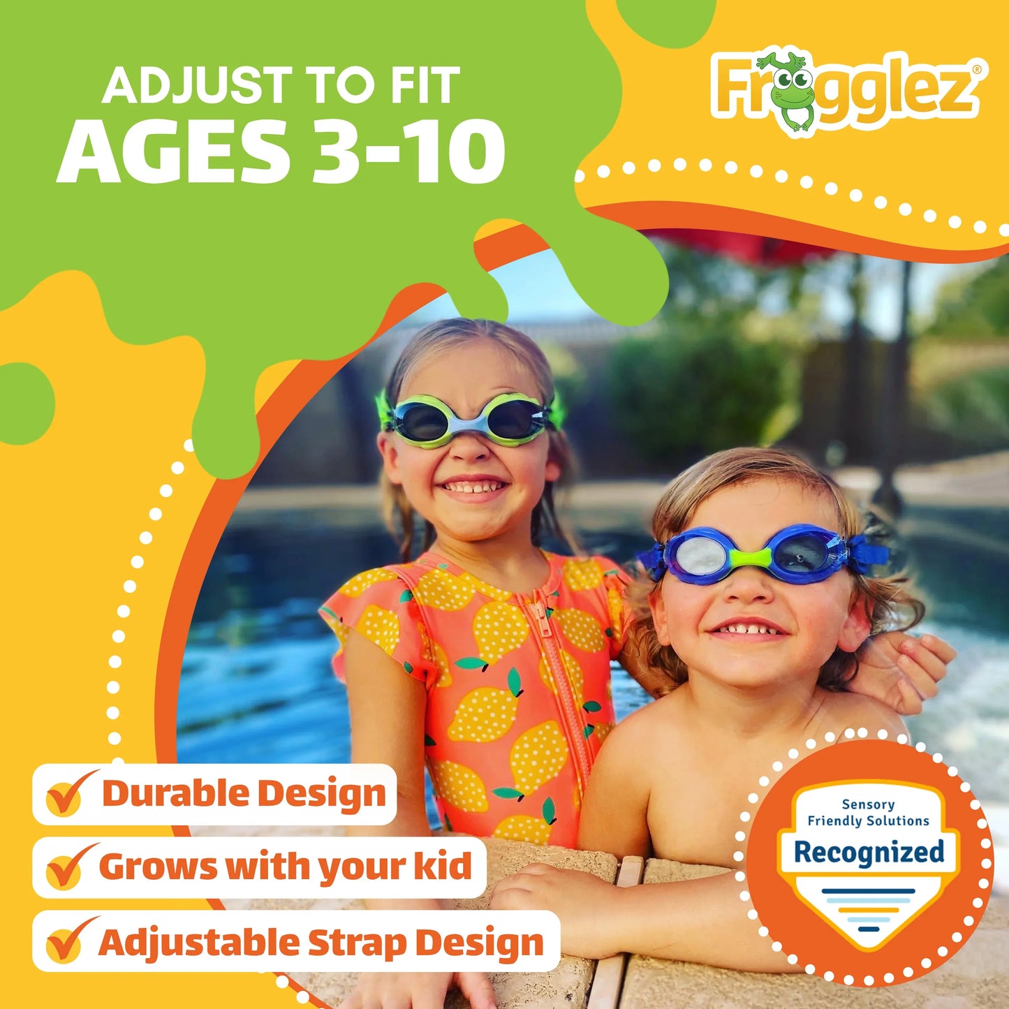 Blue Sharkz Kids Swim Goggles