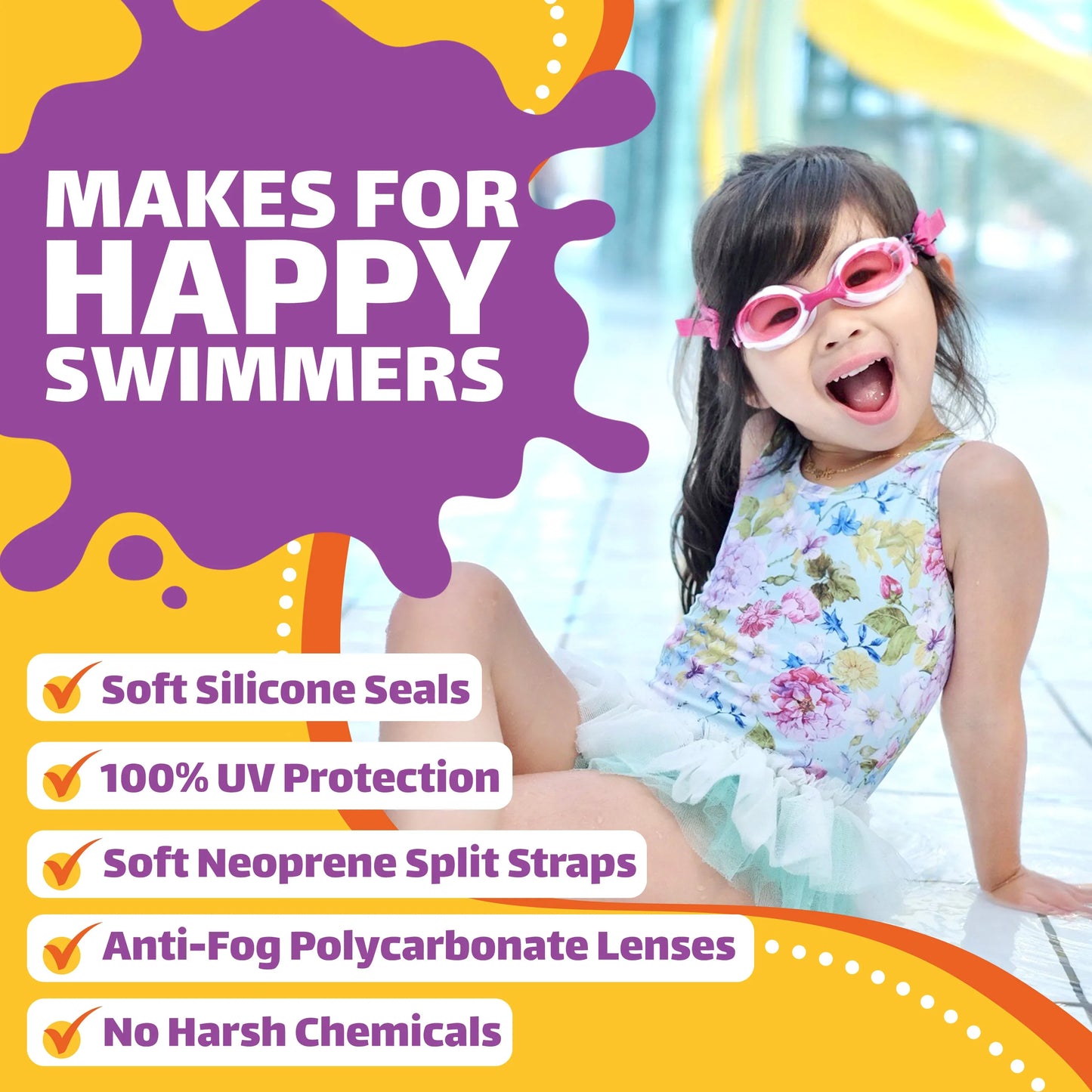 Blue Sharkz Kids Swim Goggles