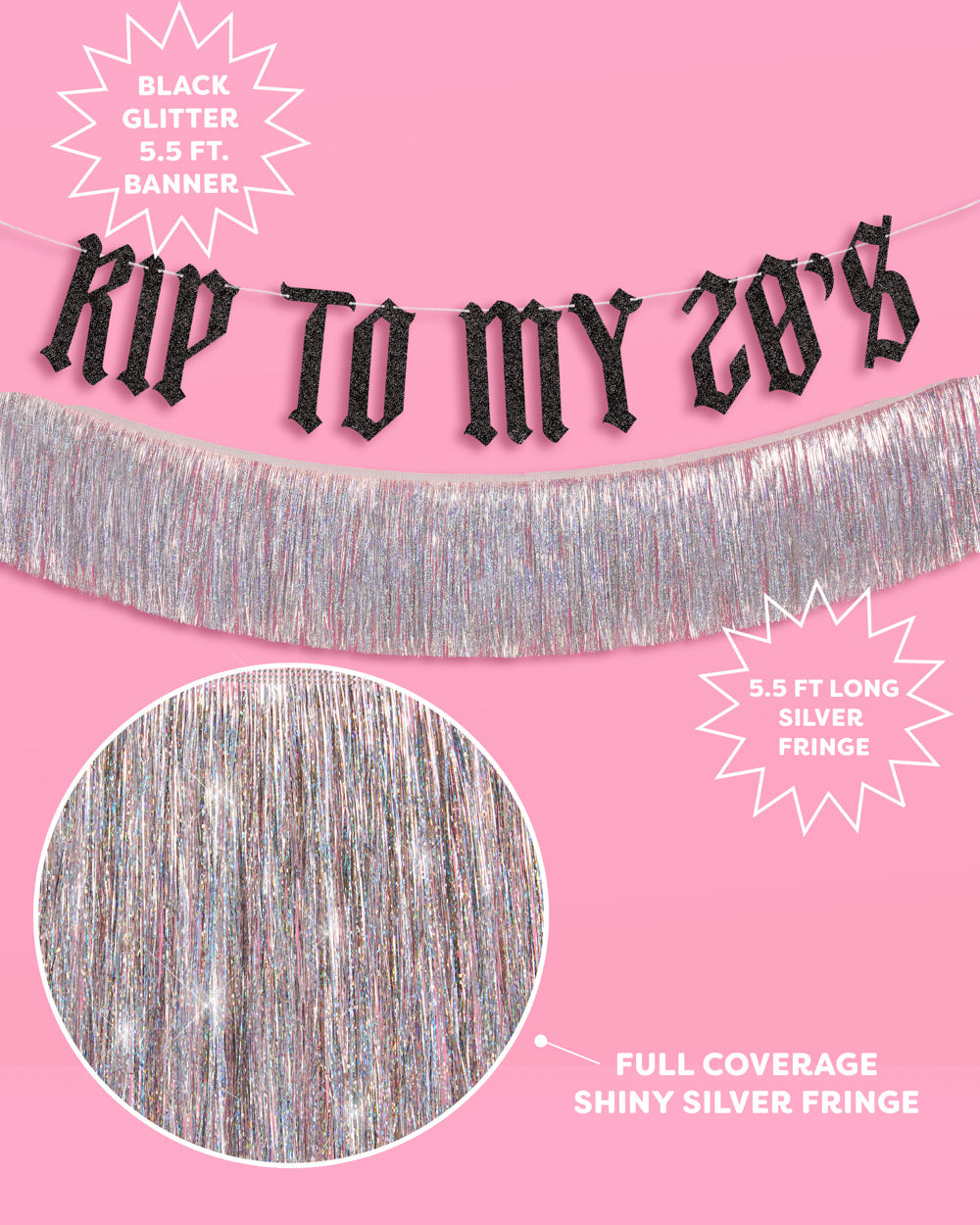 RIP To My 20s Banner - two piece banner