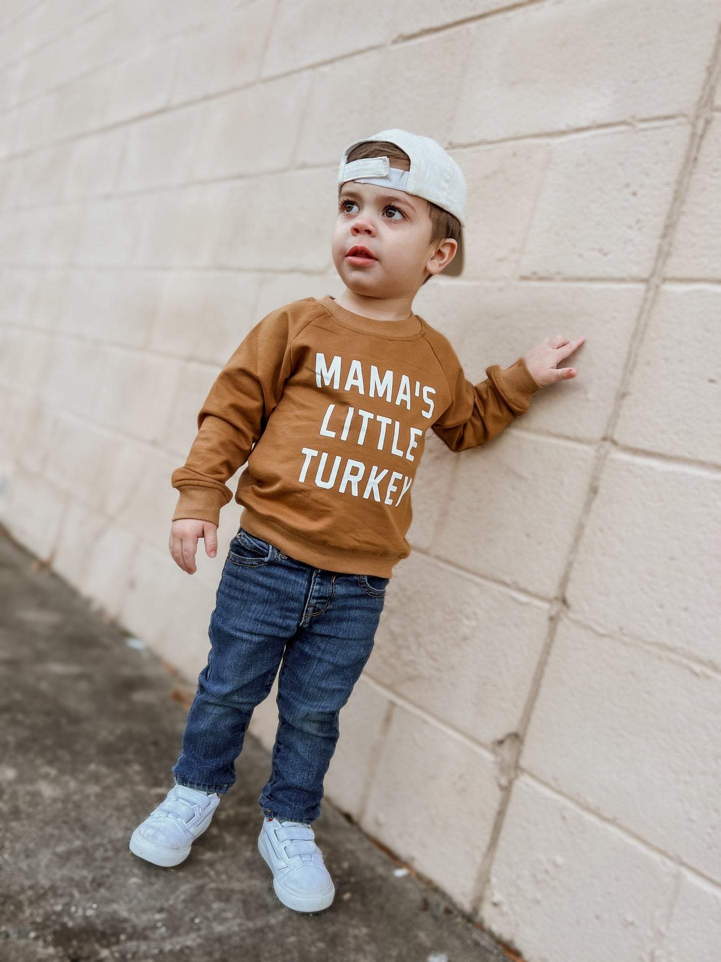 Mama's Little Turkey Organic Cotton Crewneck Sweatshirt