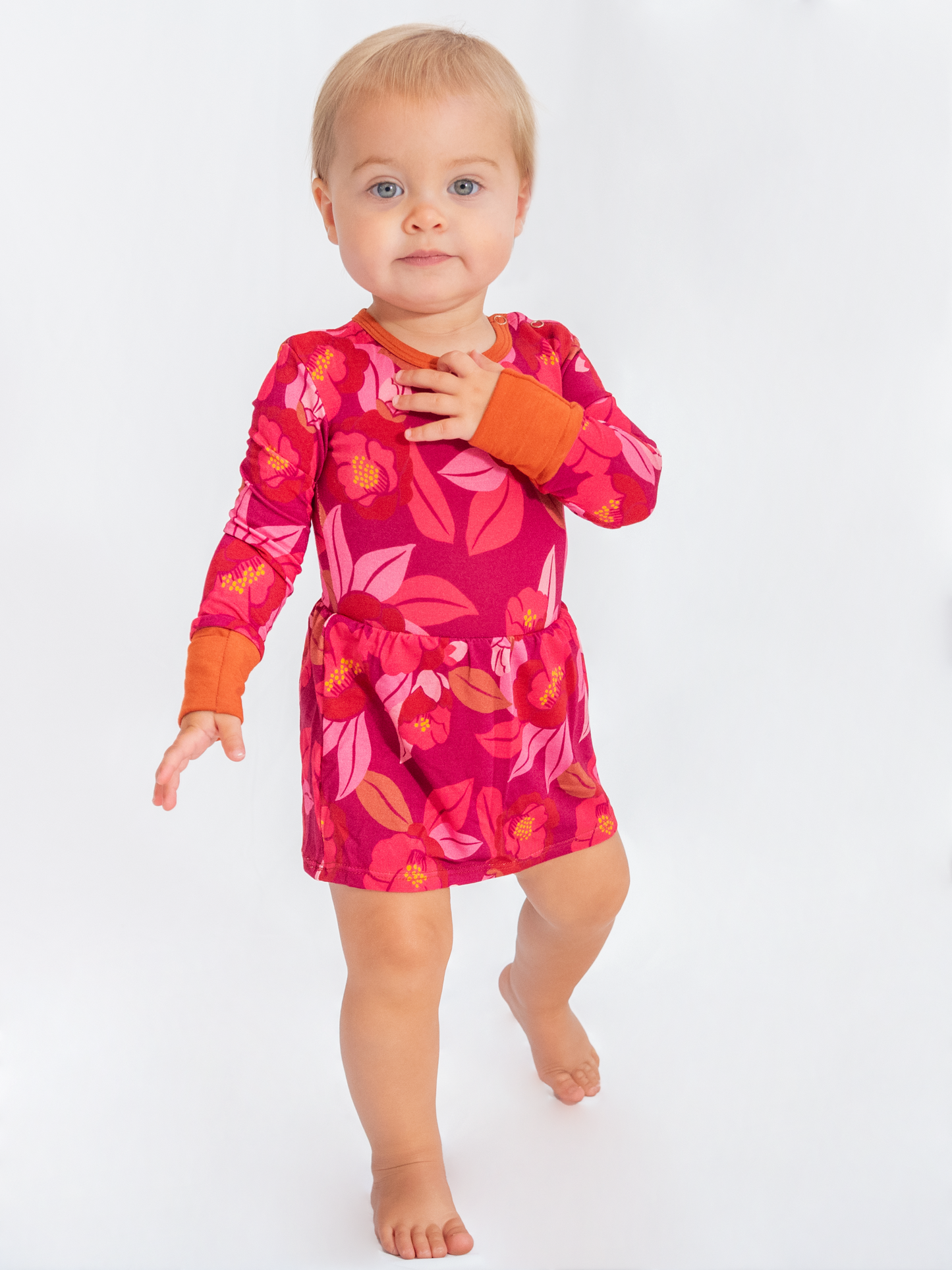 Fall Floral Baby Ballerina Dress