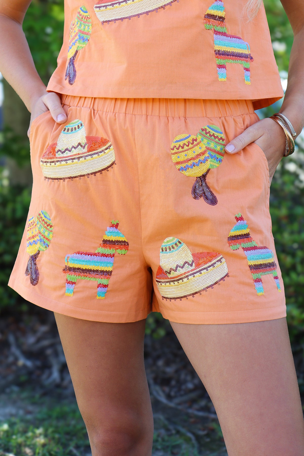Sequin Fiesta Adult Shorts