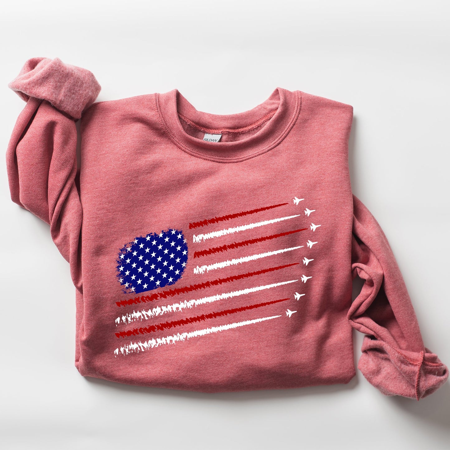 Fighter Jets, Navy, Air Force, American Flag, Sweatshirt