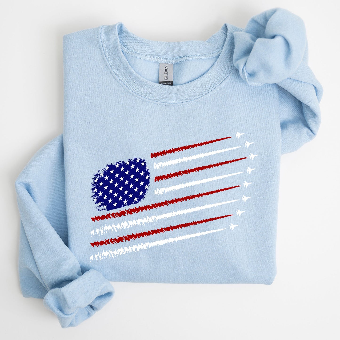 Fighter Jets, Navy, Air Force, American Flag, Sweatshirt