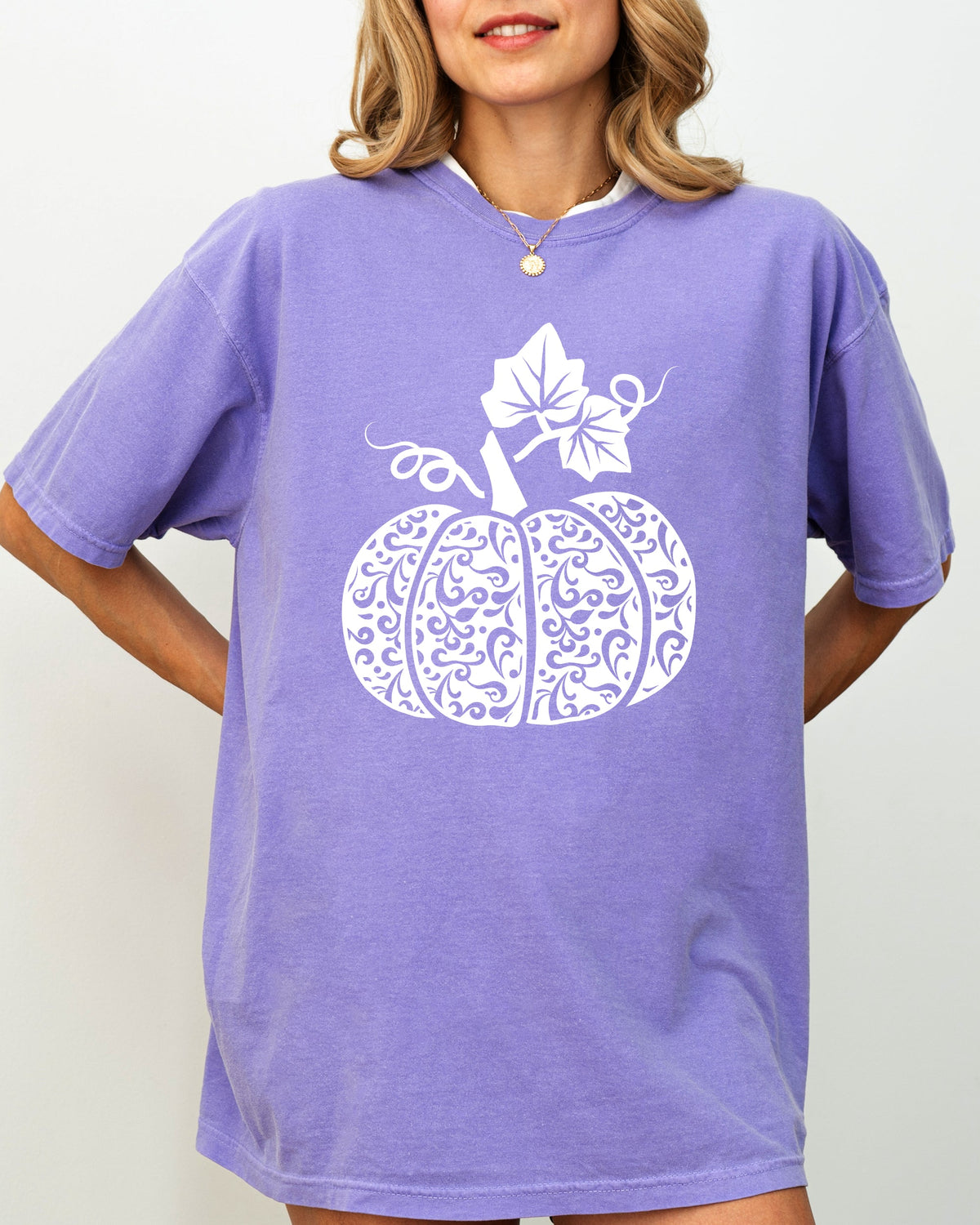 Folk Art Pumpkin, Fall, Autumn, Thanksgiving, Halloween Shirt Comfort Colors T-Shirt