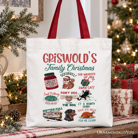 Griswold’s Family Christmas Tote Bag, Funny Retro Vacation Movie Quote Gift Shopper