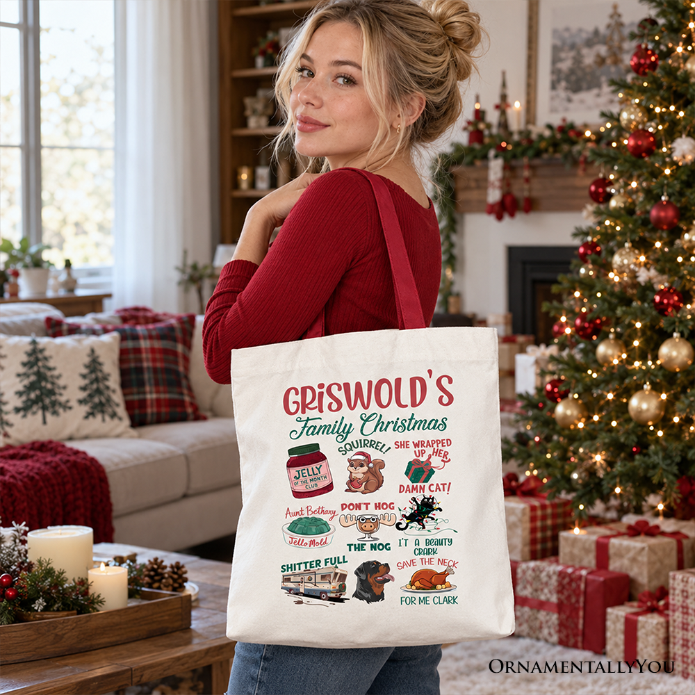 Griswold’s Family Christmas Tote Bag, Funny Retro Vacation Movie Quote Gift Shopper