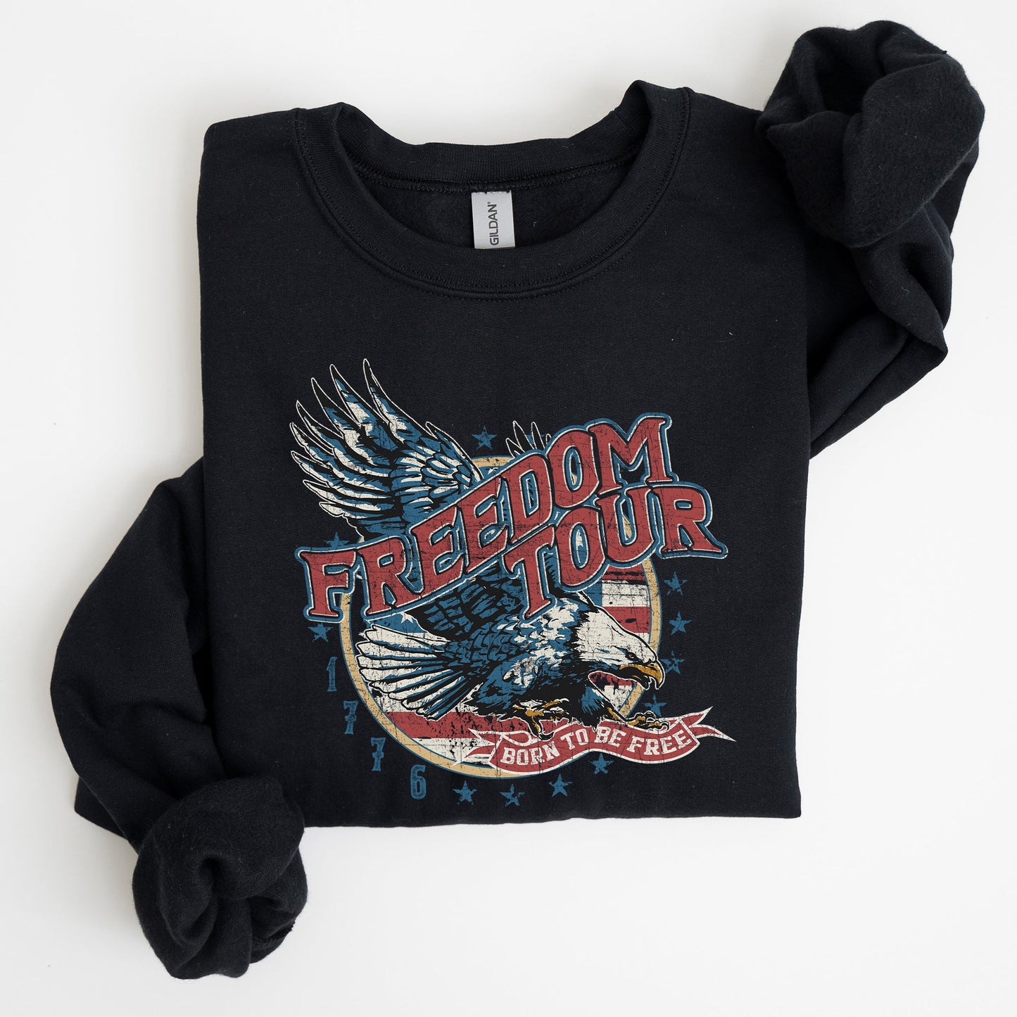 Freedom Tour, America, 1776, Flag , Fighter Jets, Sweatshirt - MTO