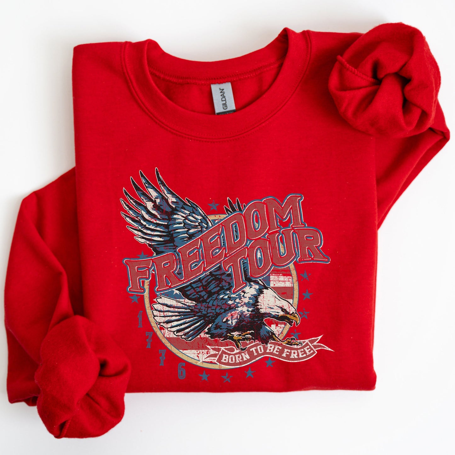 Freedom Tour, America, 1776, Flag , Fighter Jets, Sweatshirt - MTO